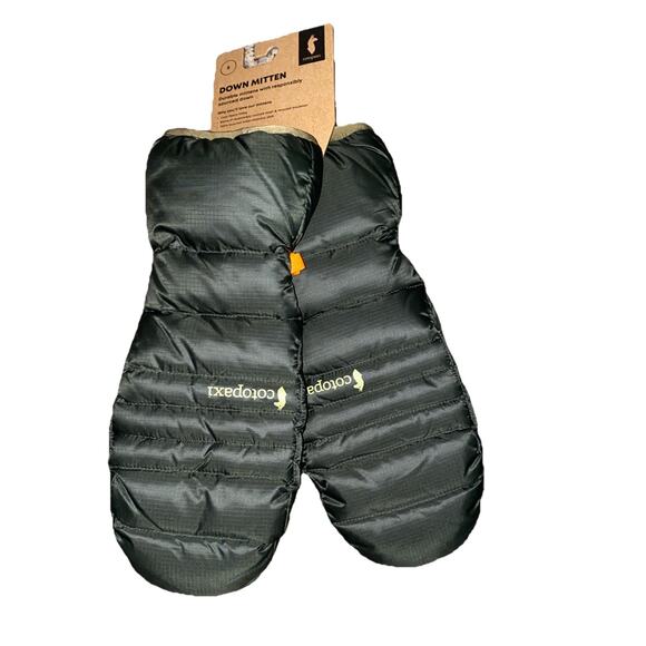 Cotopaxi Down Mittens Gloves Olive Green S Unisex NWT - Picture 2 of 6
